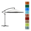 Nature Spring Patio Umbrella, Cantilever Hanging Outdoor Shade, Easy Crank, Base for Table, Deck, 10-foot (Tan) 717305HLT